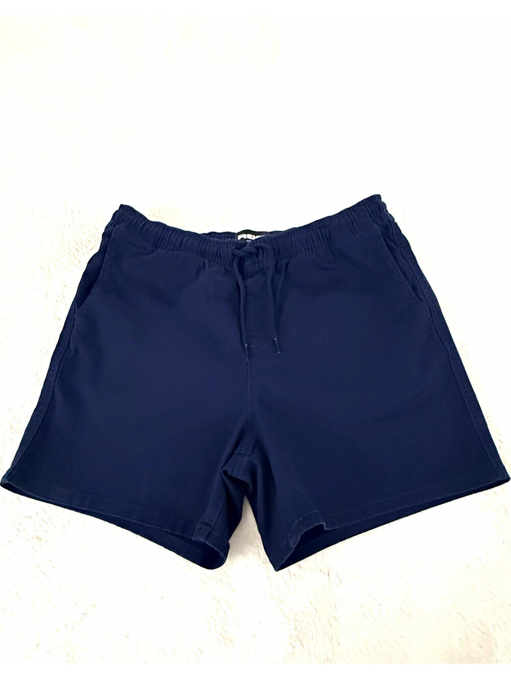 RSQ Men’s Twill Pull On Shorts Size S Navy Blue Stretch Cotton Drawstring NWT
